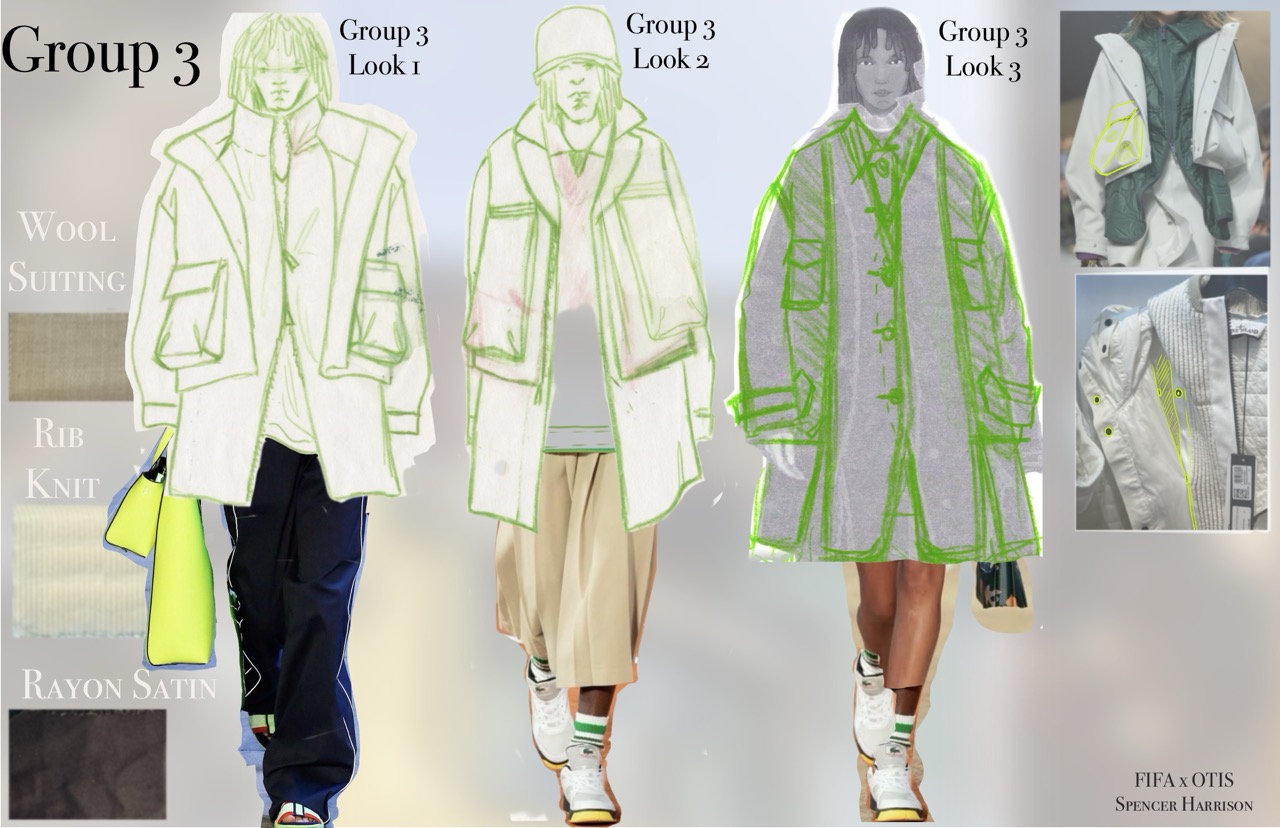 Group C: three looks sketch